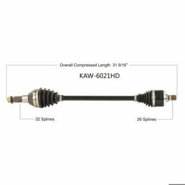 Wide Open Heavy Duty CV Axle for KAW HD FRONT LEFT TERYX KRX 1000 20 KAW-6021HD